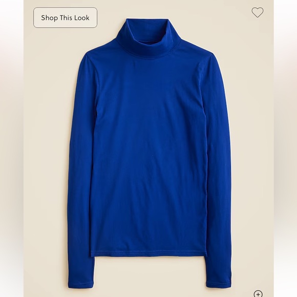 J. Crew Feather jersey turtleneck
Style: CN176
Color: GRADUATE BLUE - Picture 2 of 4